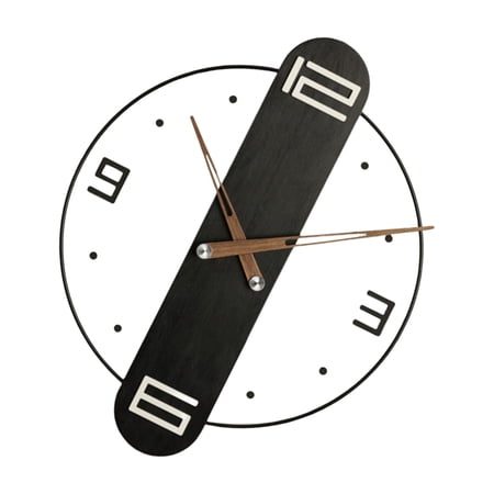 Handmade Modern Wall Clock with Clear Acrylic Face, Noiseless Movement, Farmhouse Decor for Kitchen, Study, Home