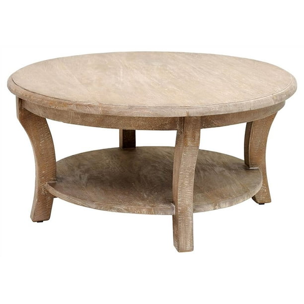 Coffee Table in Rustic Gray Wash Finish