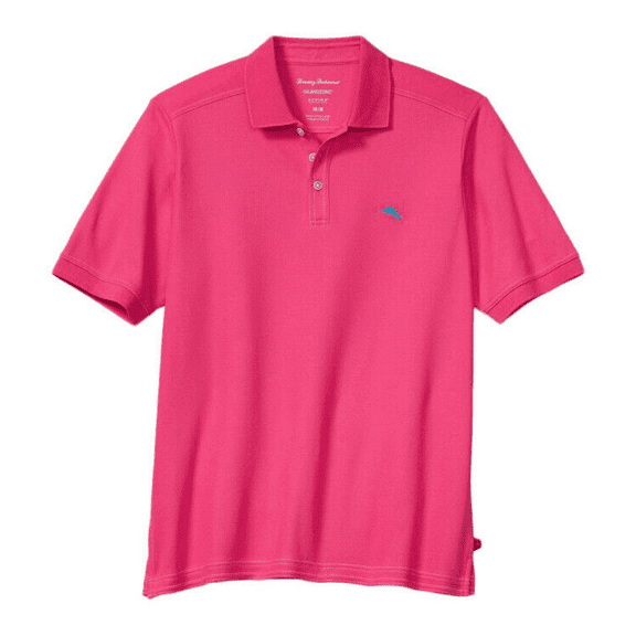 Tommy Bahama Men's Emfielder 2.0 Short Sleeve Polo Pink Ruffle Medium