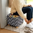 thumbnail image 5 of SCRAWLGOD Highland Sunflower Cow Print Square Ottoman Cover 13x13x15 inch Polyester Washable Ottoman Slipcovers Stretch Foot Stool Foot Rest Protector for Living Room Bedroom, 5 of 7