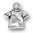 thumbnail image 1 of Sterling Silver 20" Unisex 1.5mm Box Chain 3D Plain Short Sleeve T Shirt Pendant Necklace, 1 of 2