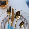 thumbnail image 4 of Light Luxury Stainless Steel Fork Spoons Set Ins Home with Diamond Set Knife And Fork Kitchen Accessories Creative Dining Spoon (Main Fork), 4 of 7