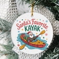 thumbnail image 2 of Christmas Tree Decorations Kayak Ornament, Ceramic Christmas Ornaments, Xmas Decorative Hanging Ornaments, Holiday Decorations and Xmas Gifts Ideas, Santa's Favorite Kayak, 2 of 5