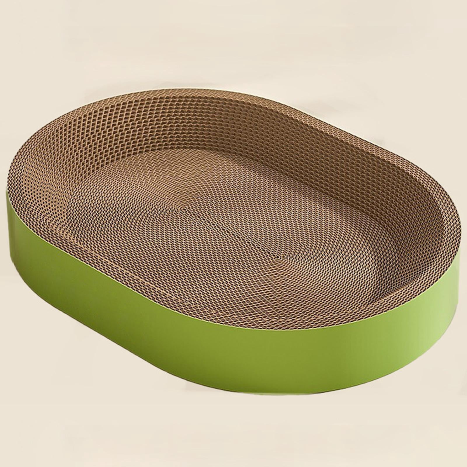 TOOYFUL Cat Scratcher Cardboard Scratch Pad ounge Sleeping for Indoor Cats Furniture Protector Rest Corrugated Scratching Board L Green