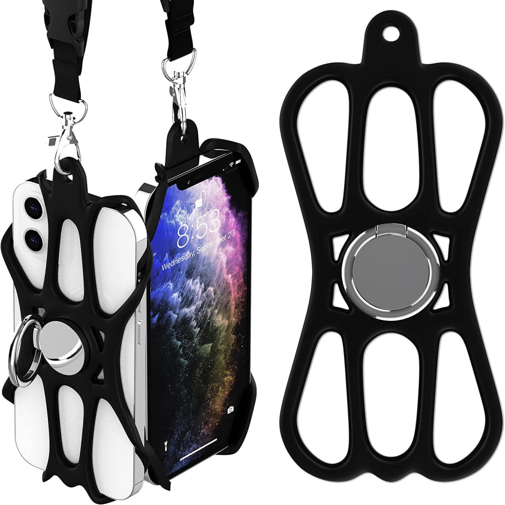 Universal Silicone Cell Phone Lanyard Holder Case Cover Phone Neck StrRM