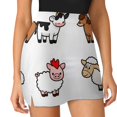 thumbnail image 3 of Cute Farm Animals Women's Shorts Non-Slip Single Pocket A-line Trouser Skirt Summer Shorts Casual Shorts for Women, 3 of 7