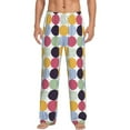 thumbnail image 2 of Lsque Polka Dot Print Men's Pajama Pants, Lounge Pant - Comfortable Home Wear,Elastic Waistband, Stylish Design-Large, 2 of 9