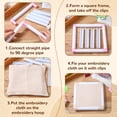 thumbnail image 4 of Aro para bordar Janinka en punto de cruz, 3 unidades, rectangular, blanco, 4 of 6