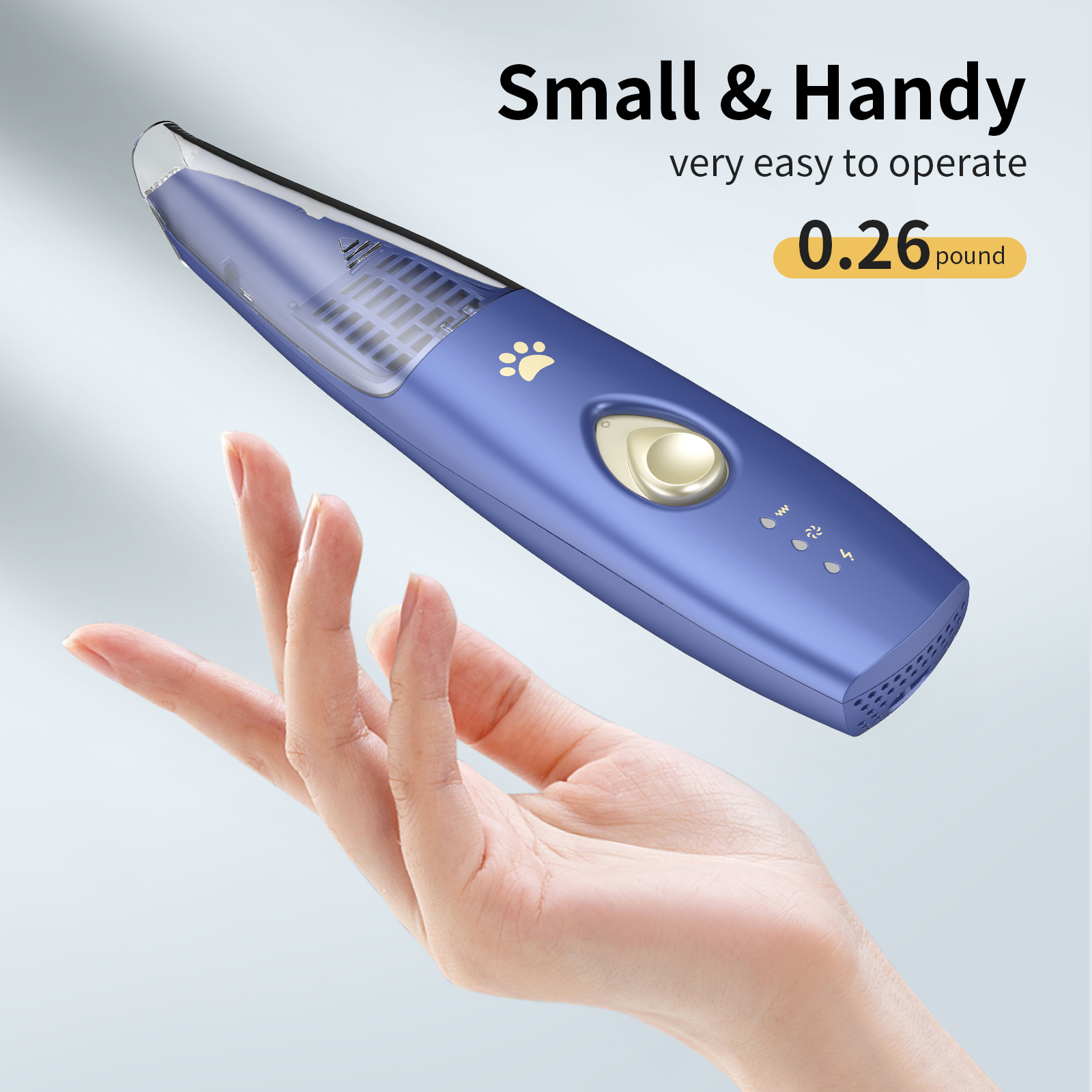 LEMULEGU Vacuum Pet Hair Trimmer, Blue photo 6