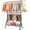 Black, variant on TreGazze Heavy Duty Clothes Rack  on Wheels with  Shelf for Hanging Clothes, Rolling Clothing Rack Load 450 lbs for Bedroom Laundry, Silver