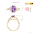 thumbnail image 5 of ANGARA Natural 1.6 Ct. Amethyst with Diamond Halo Ring in 14K Yellow Gold for Women (Ring Size: 12), 5 of 10