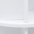 White Round Revolving Bookshelf, 2/4 Tier 360° Rotating Wood Floor