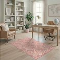 thumbnail image 2 of ODIKA Leopard Spotted Abstract Mood Border Cheetah Inspired Pink Print Refined Stain Resistant Low Profile for Dorm Room, Small Living Apartment, 2 of 7