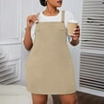 thumbnail image 2 of Tii.MM Women's Plus Size Overall Dress Lounge Straps Neck Sleeveless Casual Loose Short Dress with Pocket, 2 of 7