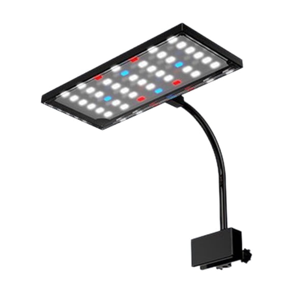 Fish Aquarium LED Light USB Fish Tank Clip Light Decorative Waterproof 7 Colors Lights Spotlights, Home Decor (M)