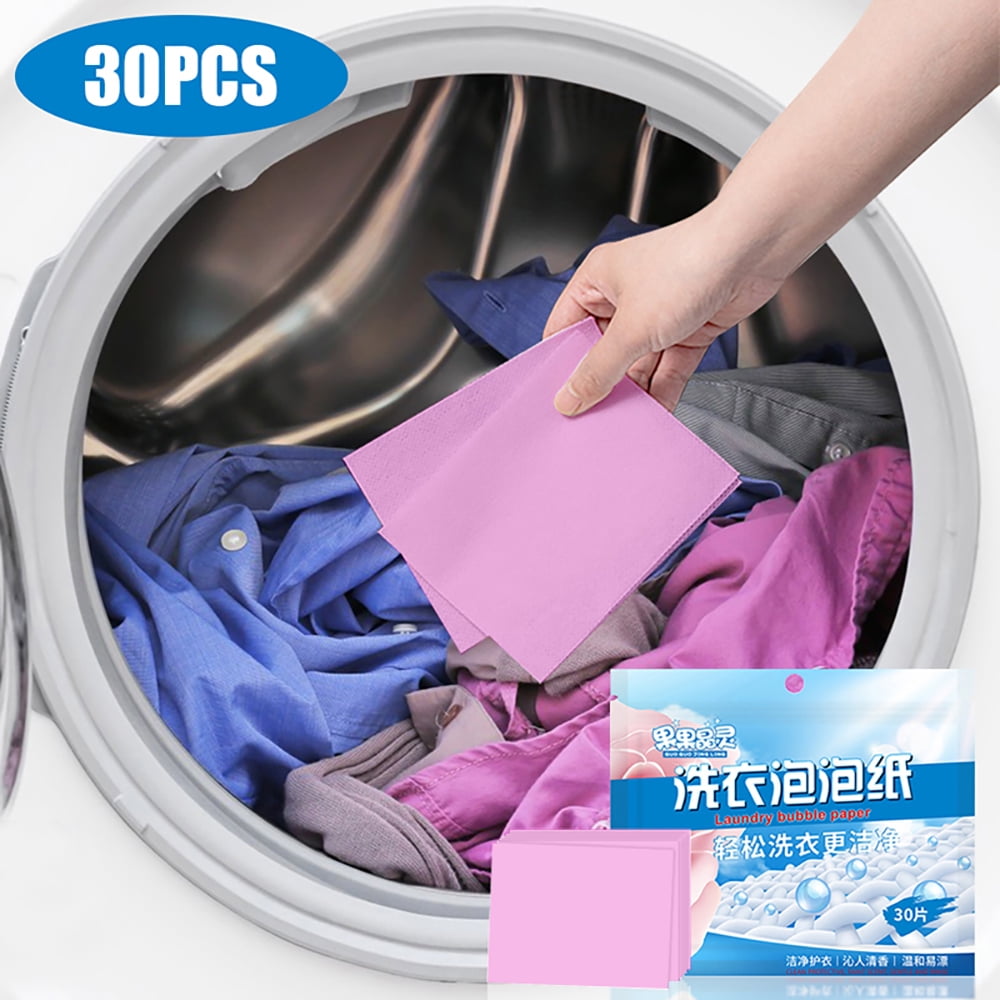Laundry Detergent Sheets, 30 pcs Hypoallergenic EcoFriendly Unscented