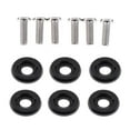 thumbnail image 1 of Almencla 6 Sets Black M6 License Plate Frame Engine Bay Bumper Screw+ Washer, 1 of 8