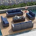 thumbnail image 1 of Gotland 12 Pieces Outdoor Patio Furniture Set PE Rattan Wicker Conversation Set w/10 Seats and 2 Coffee Tables, 1 of 7