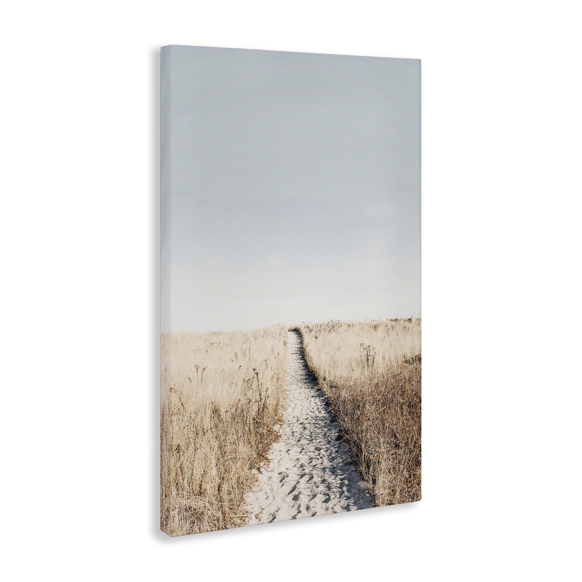 Stupell Industries Path with Sandy Footprints Landscape & Nature Photography Wrapped Canvas Art Print Wall Art, 16 x 24