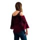 thumbnail image 3 of Blusa D'Noel  Sin hombros manga 3/4 aplicaciones de encaje, 3 of 5