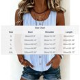 thumbnail image 2 of Craaazy Women's Plus Size Casual Tops Loose Fit Striped Round Neck Button Front Curved Hem Sleeveless Cotton Linen Tank Tops for Summer Daily Wear Gift, 2 of 6