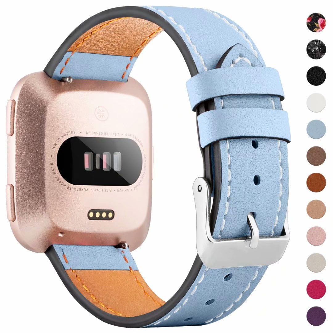Bands For Fitbit Versa/Versa 2 /Versa Lite/Versa SE Genuine Leather Strap Wrist 