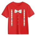 thumbnail image 4 of Toddler Girls Short Sleeve T-Shirts Crewneck Tops Easter Graphic Print T Shirt Top Size 2-3T , Red, 4 of 4