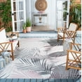 thumbnail image 2 of SAFAVIEH Courtyard Jenae Botanical Indoor/Outdoor Area Rug, Ivory/Pink, 8' x 10', 2 of 8