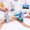 thumbnail image 2 of Lubelski Wooden Double Deck Bridge Overpass Toy DIY Train Tracks Railway Scene Accessory, 2 of 8