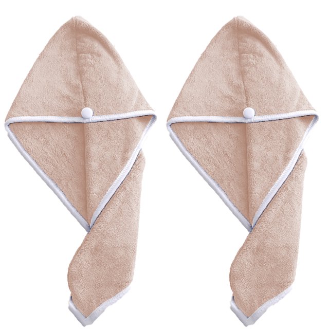 Paquete de 2 toallas para el cabello para mujeres, gorro de toalla para la cabeza, toalla turbante para cabello largo y rizado antiencrespamiento