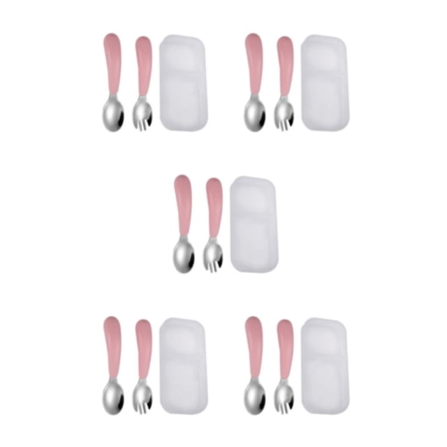 Toystoory Vajilla para niños, cuchara, tenedor, compartimento para coche de dibujos animados, cuchara para alimentación de bebé, , cubiertos Type2 NO2