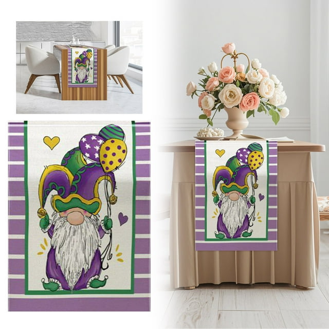 Brazil Carnival Decoration Holiday Printed Table Flag Linen Breathable Holiday Table Decoration Tablecloth Kitchen Coffee Table Small Tablecloth 12.99.87inch Table Banner