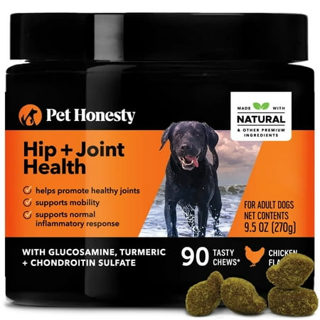 UPC: 0850005524076 | Pet Honesty Dog Hip & Joint Health Glucosamine Soft Chews Chicken 90 Ct