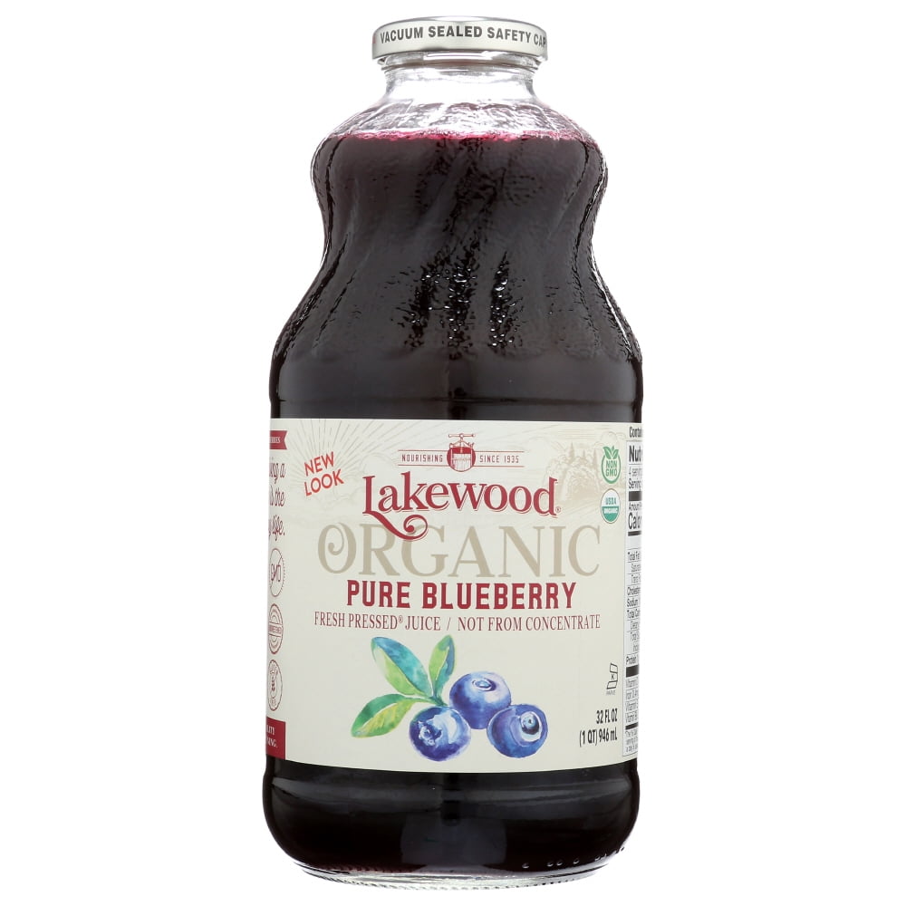 Lakewood Organic Juice PURE Blueberry, 32 fl oz