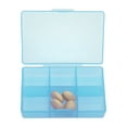 thumbnail image 2 of Unique Bargains 1 Pc Pill Case 6 Grid Clear Pill Box Sky Blue, 2 of 6