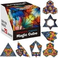 thumbnail image 1 of Magic Cube The Shape Shifting Box Magnetic Puzzle Box 3D Magnetic Magic Cube Box Toy Transforms Into Over 70 Shapes Puzzles,Brain-Teaser Magnet Toy (Rainbow), 1 of 5