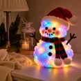 thumbnail image 6 of Glowing Snowman Plush, White with Red and Green Accents, Delightful Tabletop Christmas Decor Christmas Indoor Decor for Mantel Displays, Snowman Ornaments Multicolor, 6 of 7