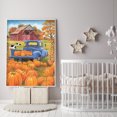 thumbnail image 4 of Cuadros Decorativos Cuadro de pared de diamantes de imitación de carro de calabaza de granja de pintura de diamante redondo completo Ehuebsd Nuevos Originales, 4 of 8