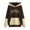 thumbnail image 3 of Vedolay Womens Tops Women's Casual Sweatshirt Crewneck Long Sleeve Solid Color Fall Soft Tops,Brown XXL, 3 of 4