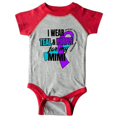 

Inktastic Suicide Prevention I Wear Teal and Purple for My Mimi Gift Baby Boy or Baby Girl Bodysuit