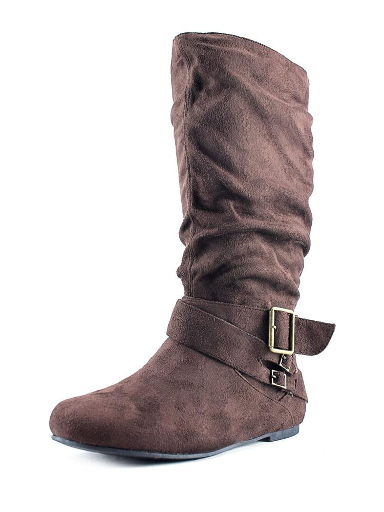 Journee Collection Chely6 Wide calf Women Synthetic Brown Mid Calf Boot