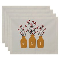 Simply Daisy 18" x 14" Joy Floral Print Placemats, Set of 4