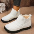 thumbnail image 4 of XIMIN Women's Winter Warm Fur Solid Color Ladies Snow Ankle Booties Lightweight Comfortable Slip On Waterproof Rain Outdoor Stylish Snow Short Boots, 4 of 9