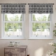 thumbnail image 2 of LALILO Kitchen Curtain Valance Monochrome Folk African Art Rod Pocket Window Curtain 52"x 18" Set of 2, 2 of 5