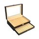 thumbnail image 4 of Caja de exhibición de bolígrafos Organizador de joyas Contenedor de suministros de papelería Portátil Premium 24 cuadrículas beige negro, 4 of 9