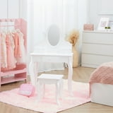 Free Shipping! Fantasy Fields Little Princess Rapunzel Vanity Table with Mirror, Storage Drawers ...