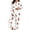 White, variant on Womens Christmas Pajama Set Long Sleeve Collared Top and Pants Festive Holiday Sleepwear Cozy Loungewear for Home and Nights