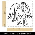 thumbnail image 2 of Angel Horse Loss of Pet Self-Inking Rubber Stamp Ink Stamper - Green Ink - Small 1 Inch, 2 of 7