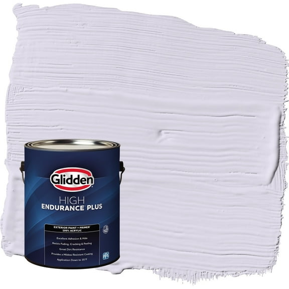 Glidden HEP Misty Violet / Purple Flat Exterior Paint with Primer, 1 Gallon