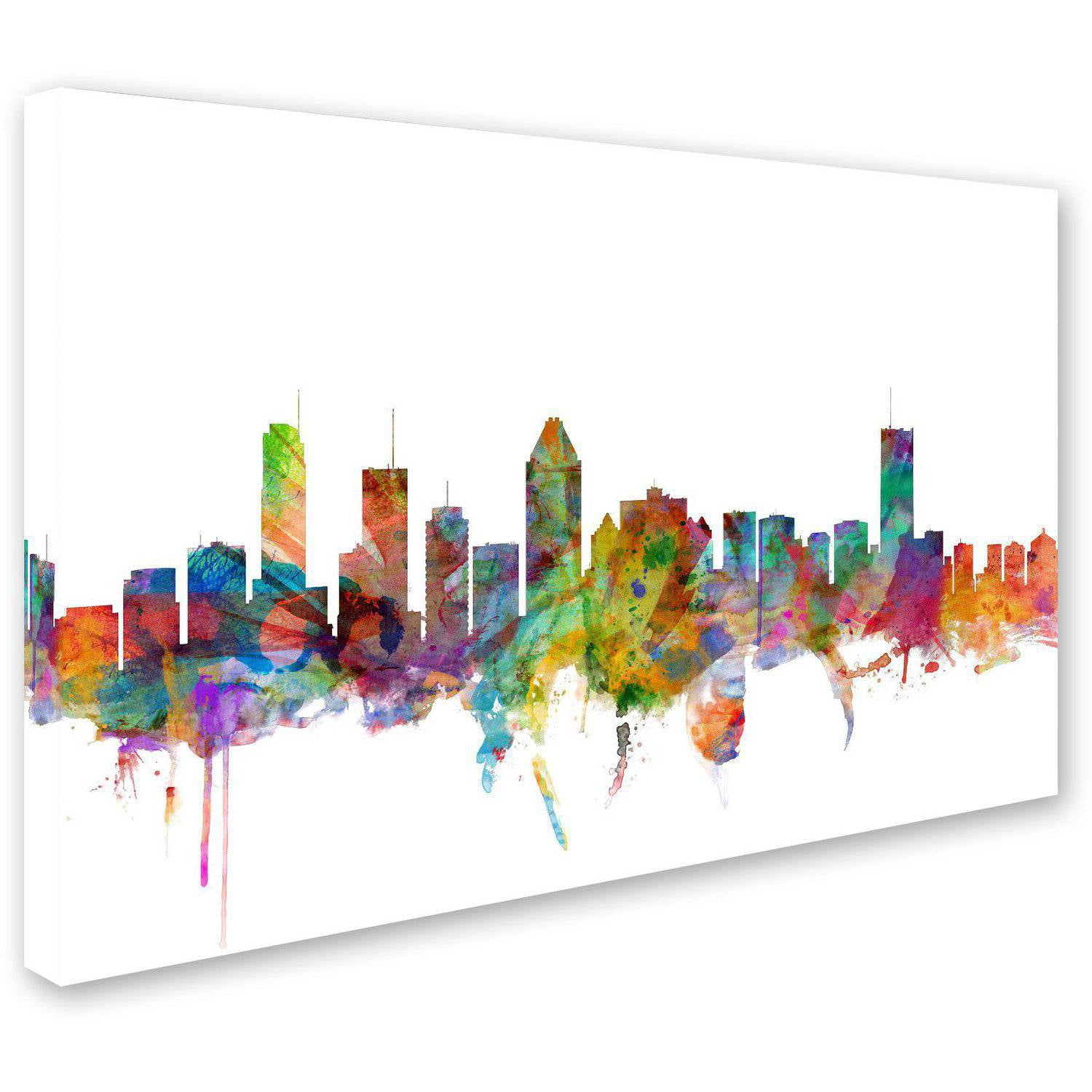 Trademark Fine Art "Montreal Canada Skyline" Canvas Art by Michael Tompsett